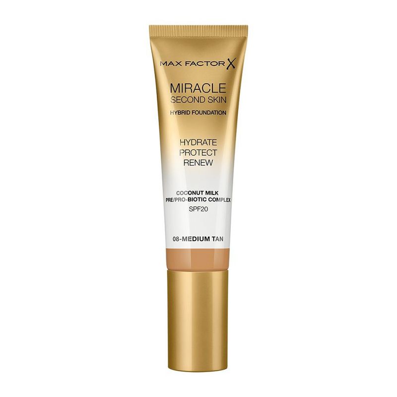 MAX FACTOR - Base Max Factor Miracle Second Skin 08 Medium Tan