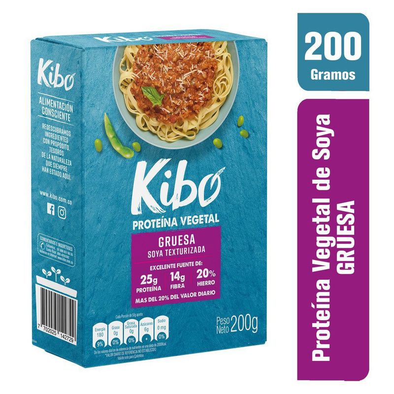 KIBO - Proteina Vegetal Kibo Gruesa Soya Texturizada X 200G