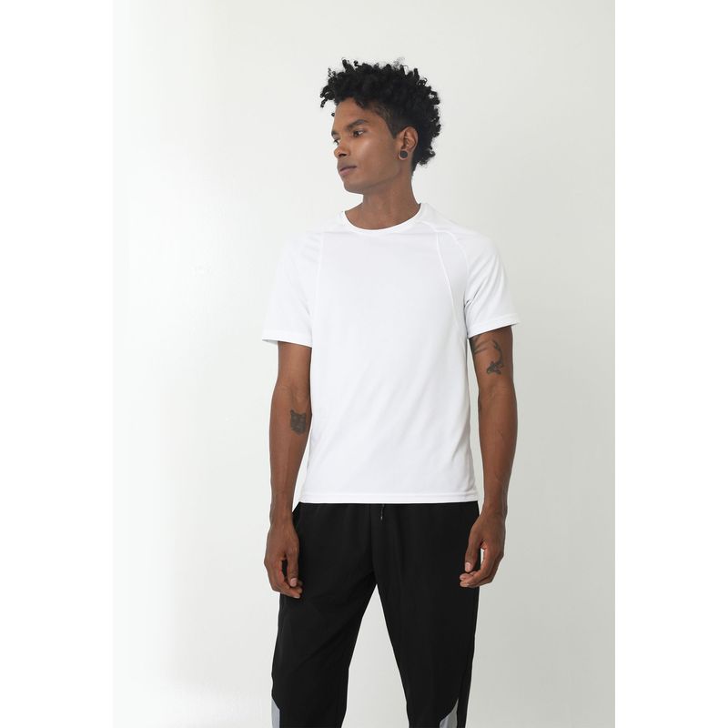 BELIFE - Camiseta Deportiva Blanca Manga Corta Para Hombre Belife..