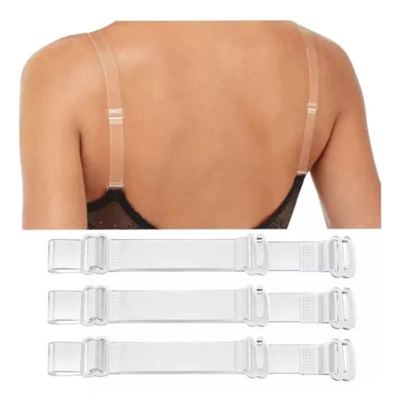 GENERICO - Tira Para Brassier Transparente Set X6 Pares Sujetador 8mm