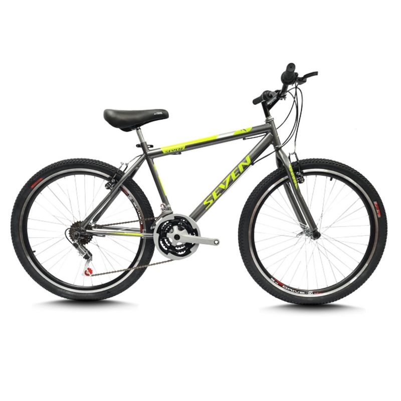 ATILA - Bicicleta todoterreno para hombre rin 26 18 cambios gris