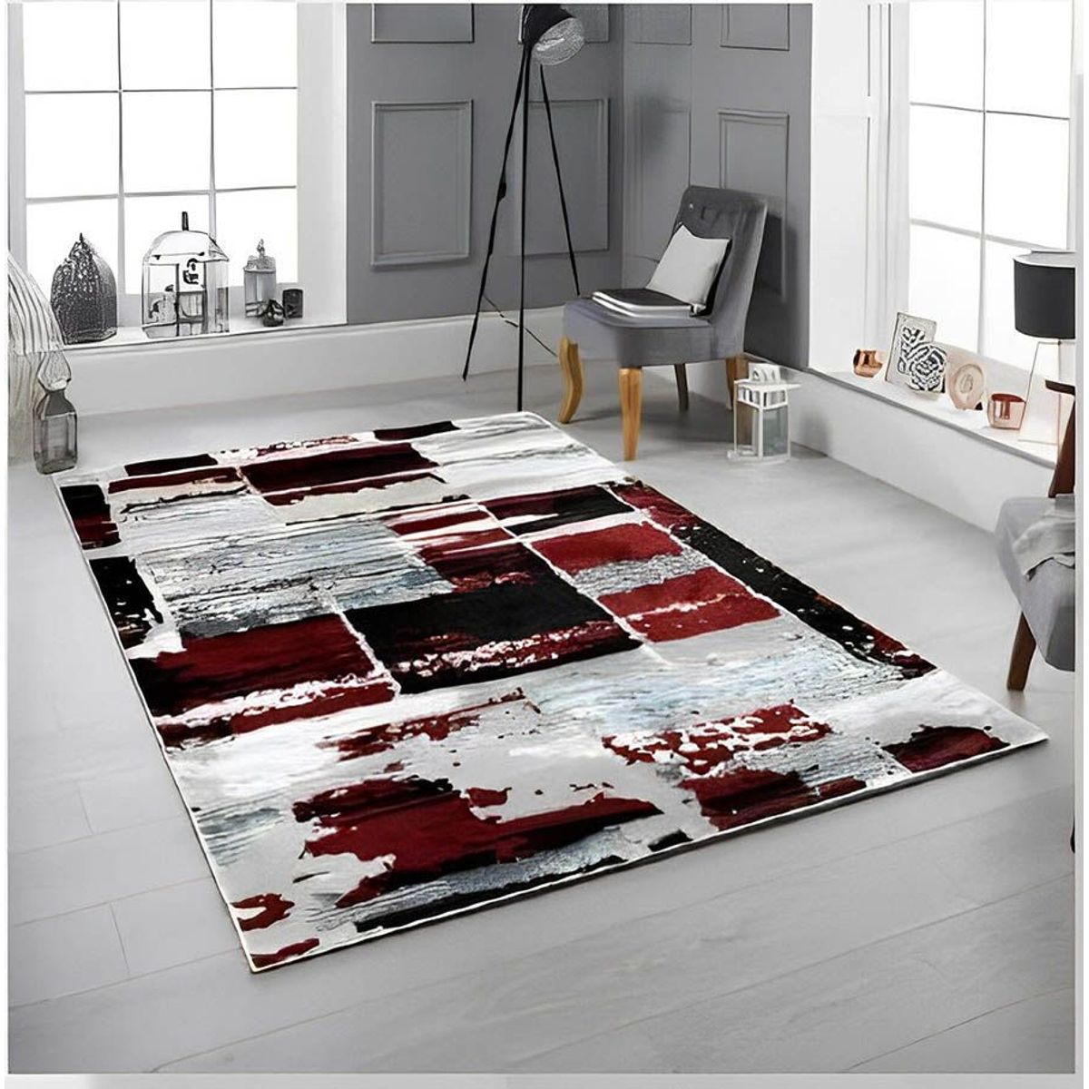 MITAPETE COM - Tapete Moderno Turquia Rojo 140 X 200cms