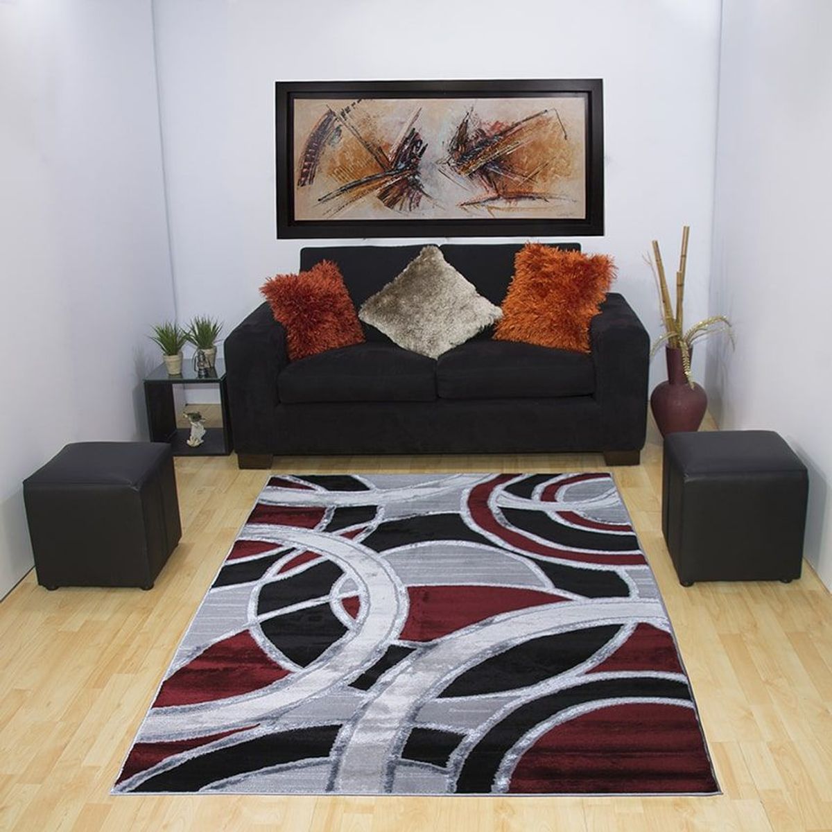 MITAPETE COM - Tapete Moderno Turquia Rojo 160 X 230cms