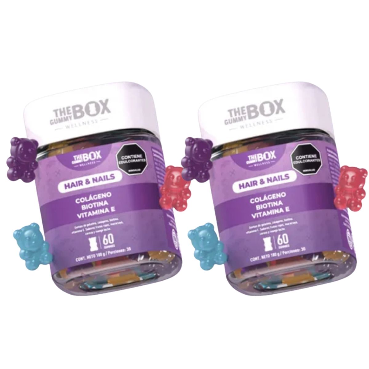 THE GUMMY BOX - Kit X2 Gomitas Colágeno Biotina