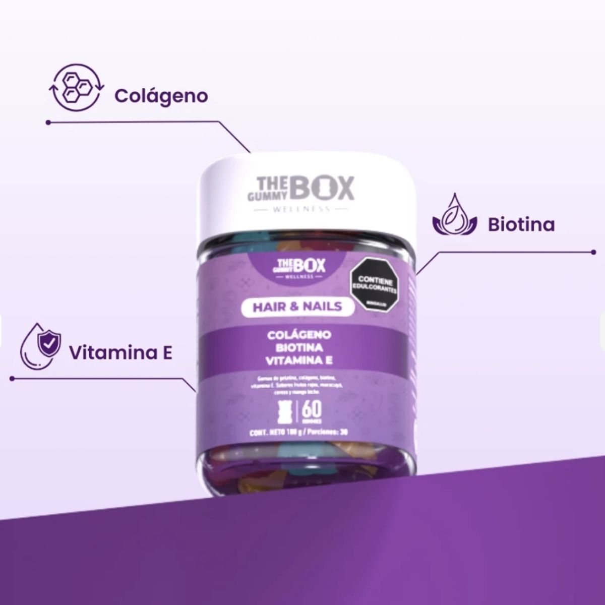 THE GUMMY BOX - Kit X2 Gomitas Colágeno Biotina