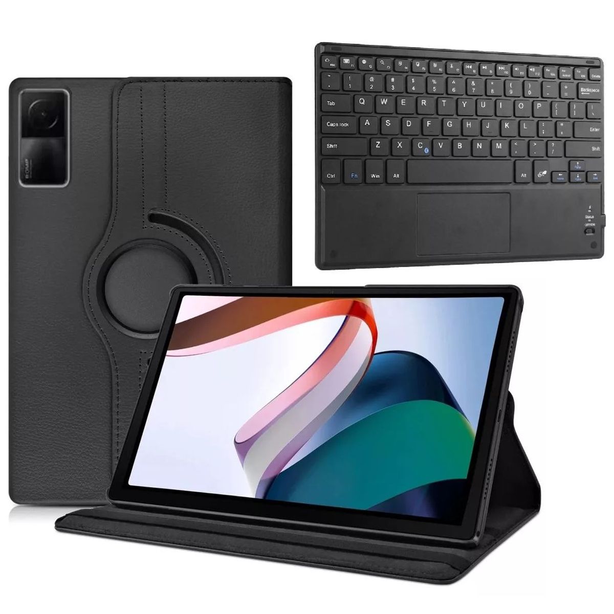 GENERICO - Estuche 360 + Teclado Trackpad (mouse) Para Redmi Pad Se 11