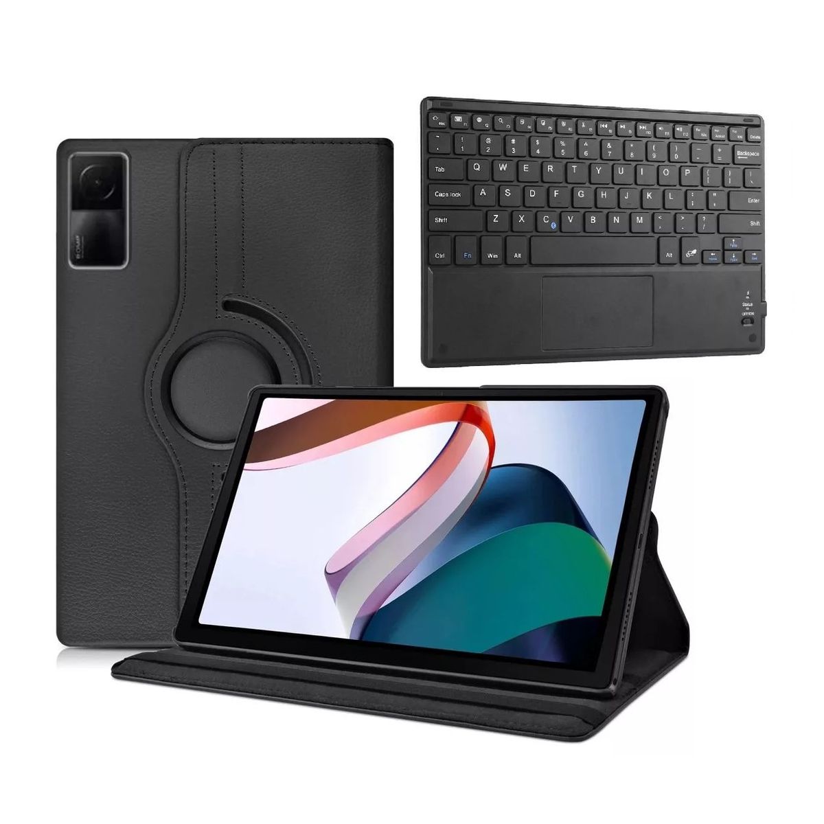 GENERICO - Estuche 360 + Teclado Trackpad (mouse) Para Redmi Pad Se 11