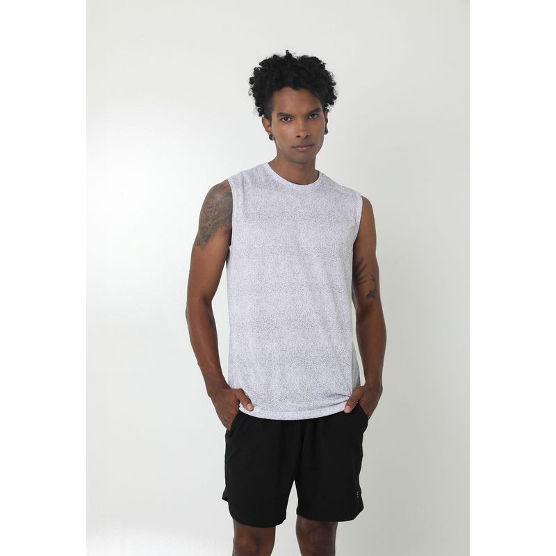 BELIFE - Camisilla deportiva gris manga sisa para hombre Belife.-.