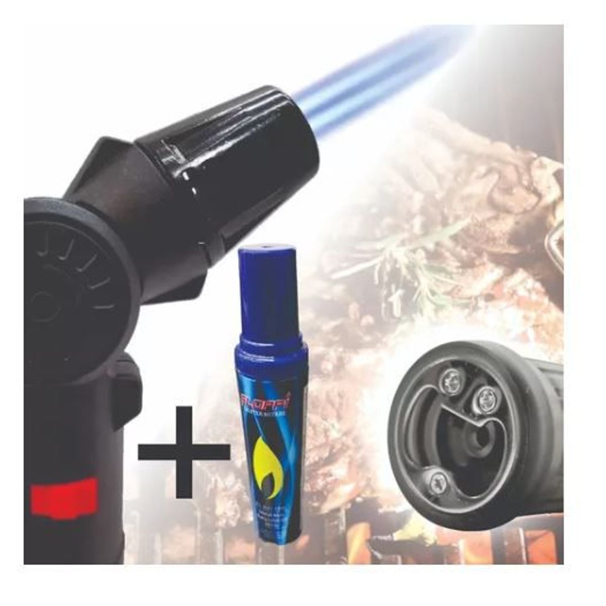 SHENGKE - Flameador Portátil Con Recarga Cocina Asados Ajustable