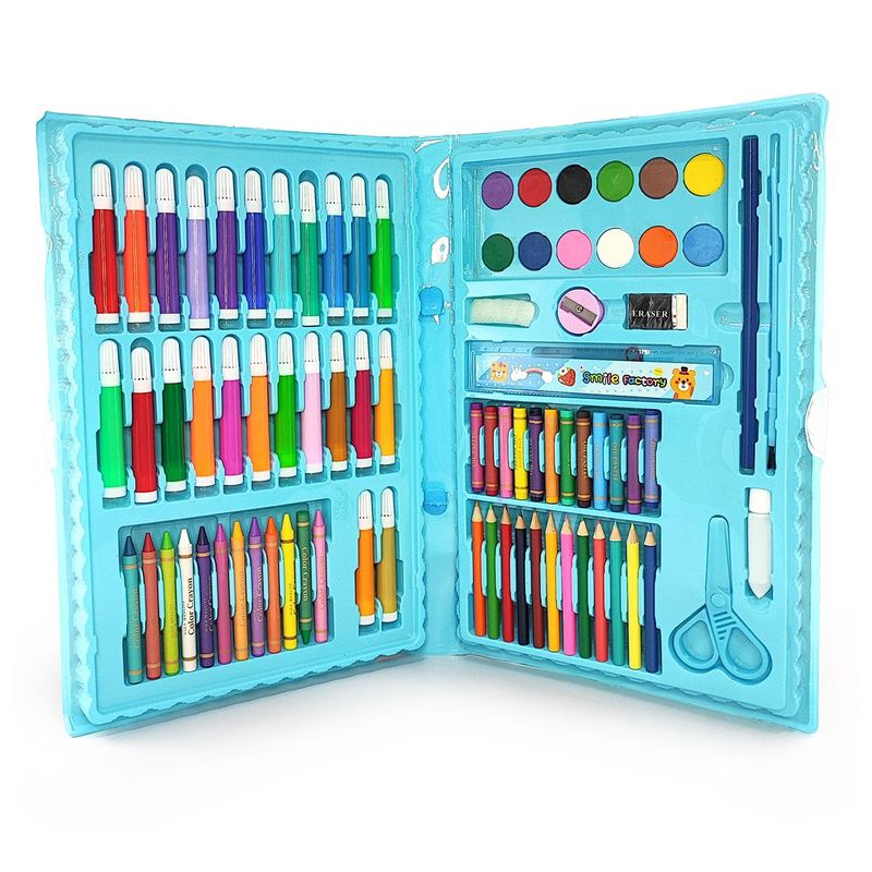 POINTER - Set De Arte Niños Maleta 86 Piezas Crayón Plumones Y Colores