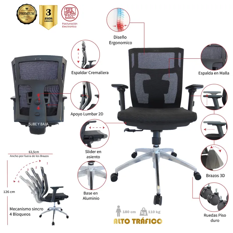 MUEBLESYA - Silla De Escritorio y Oficina La Palma