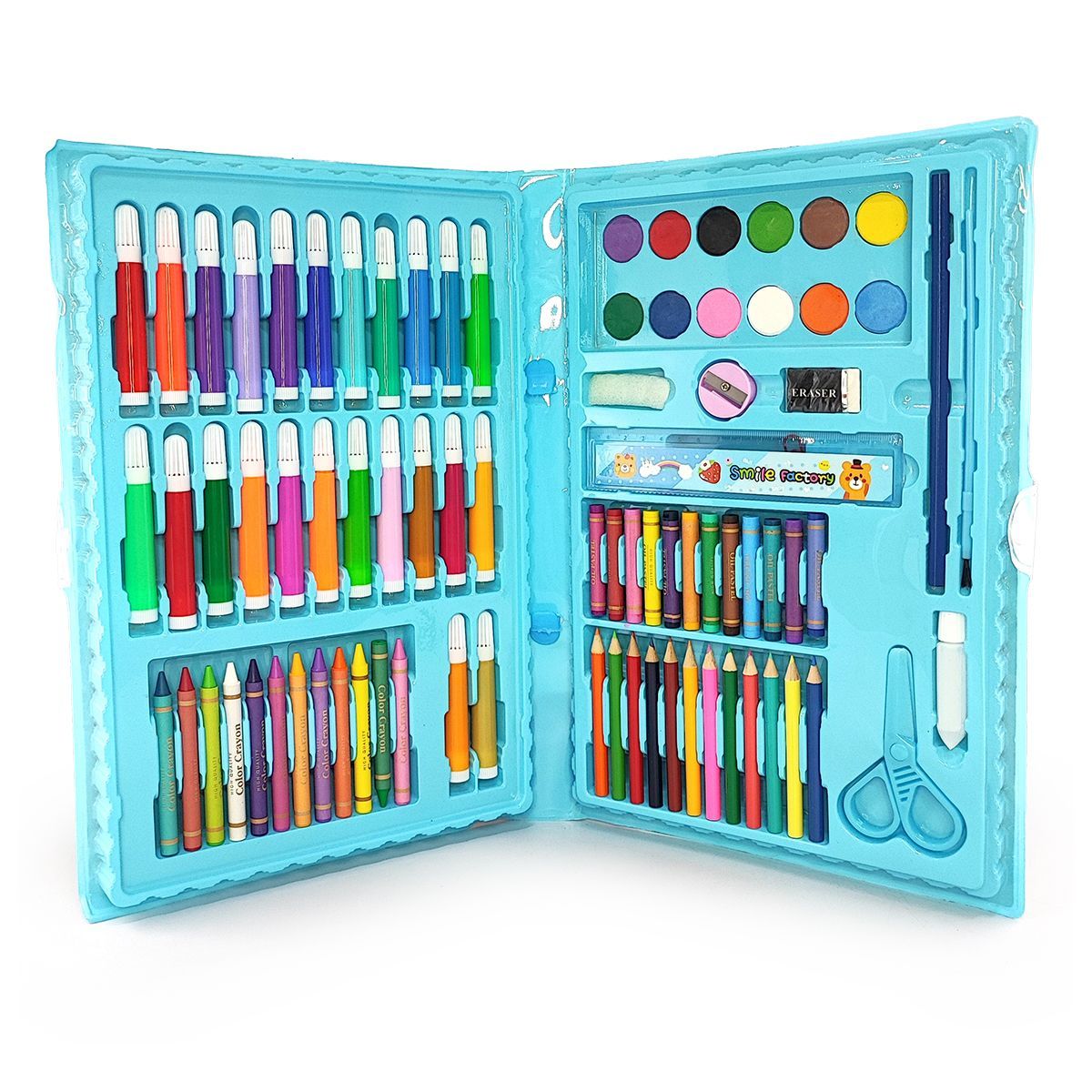 GENERICO - Set De Arte Niños Maleta 86 Piezas Crayón Plumones Y Colores