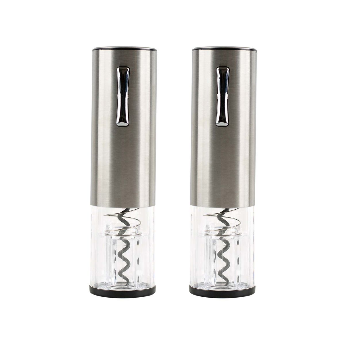 CHEF MASTER - Set X 2 Sacacorchos Eléctrico USB: Kit Descorchador Completo Gris