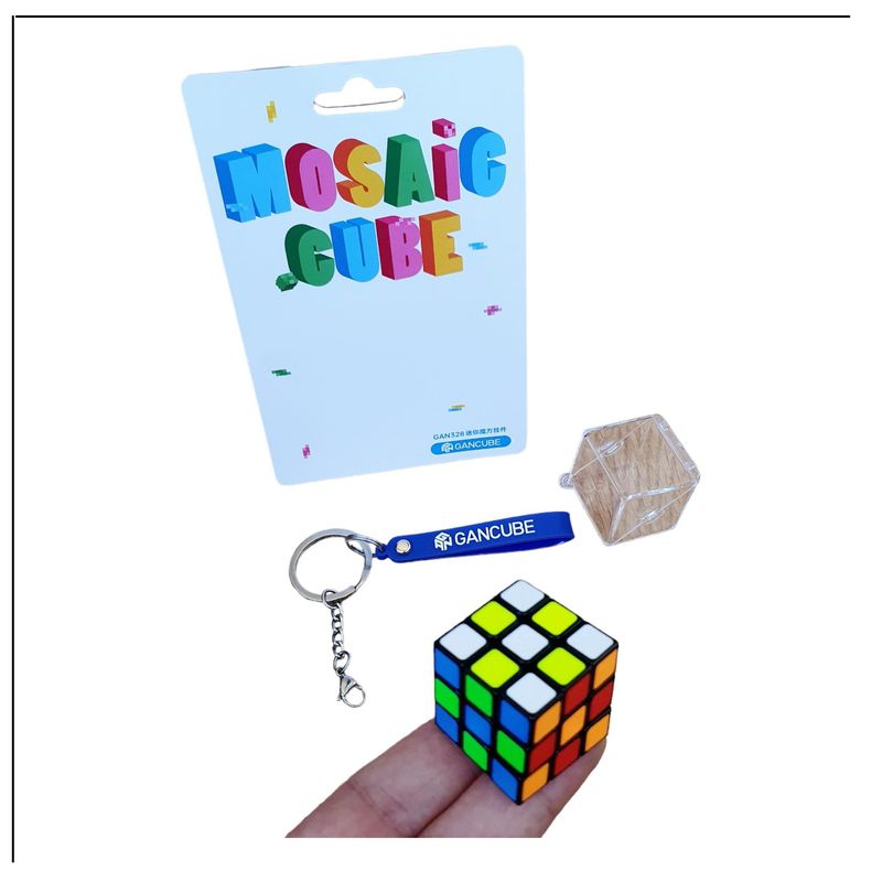 GAN - Gan 328 Llavero 3x3 Mini Gancube Original Speedcube Negro