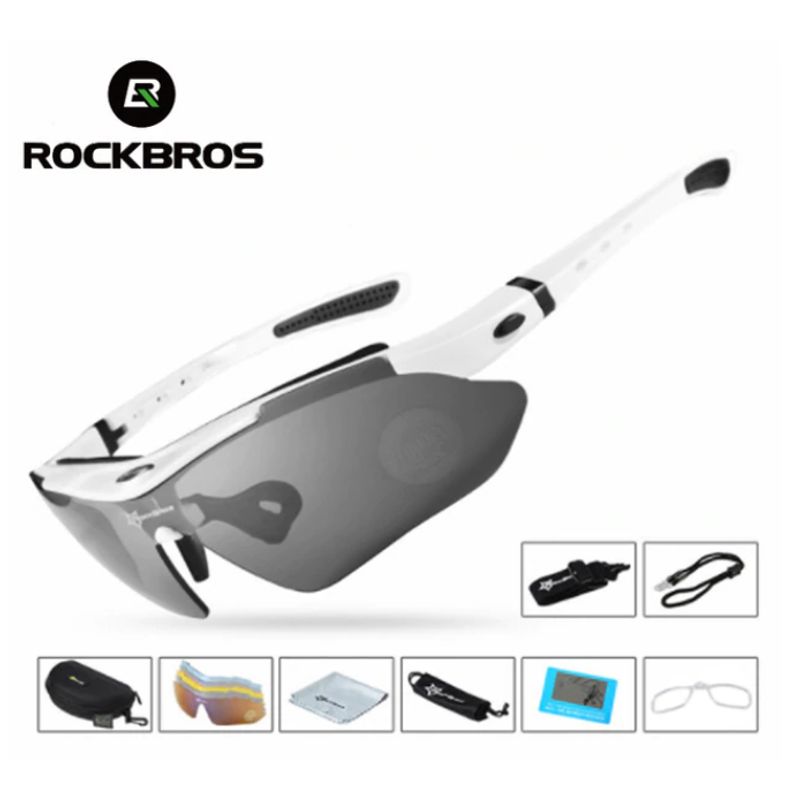 ROCKBROS - Gafas Ciclismo Mtb ó Ruta Rockbros Ultralivianas 5 lentes UV