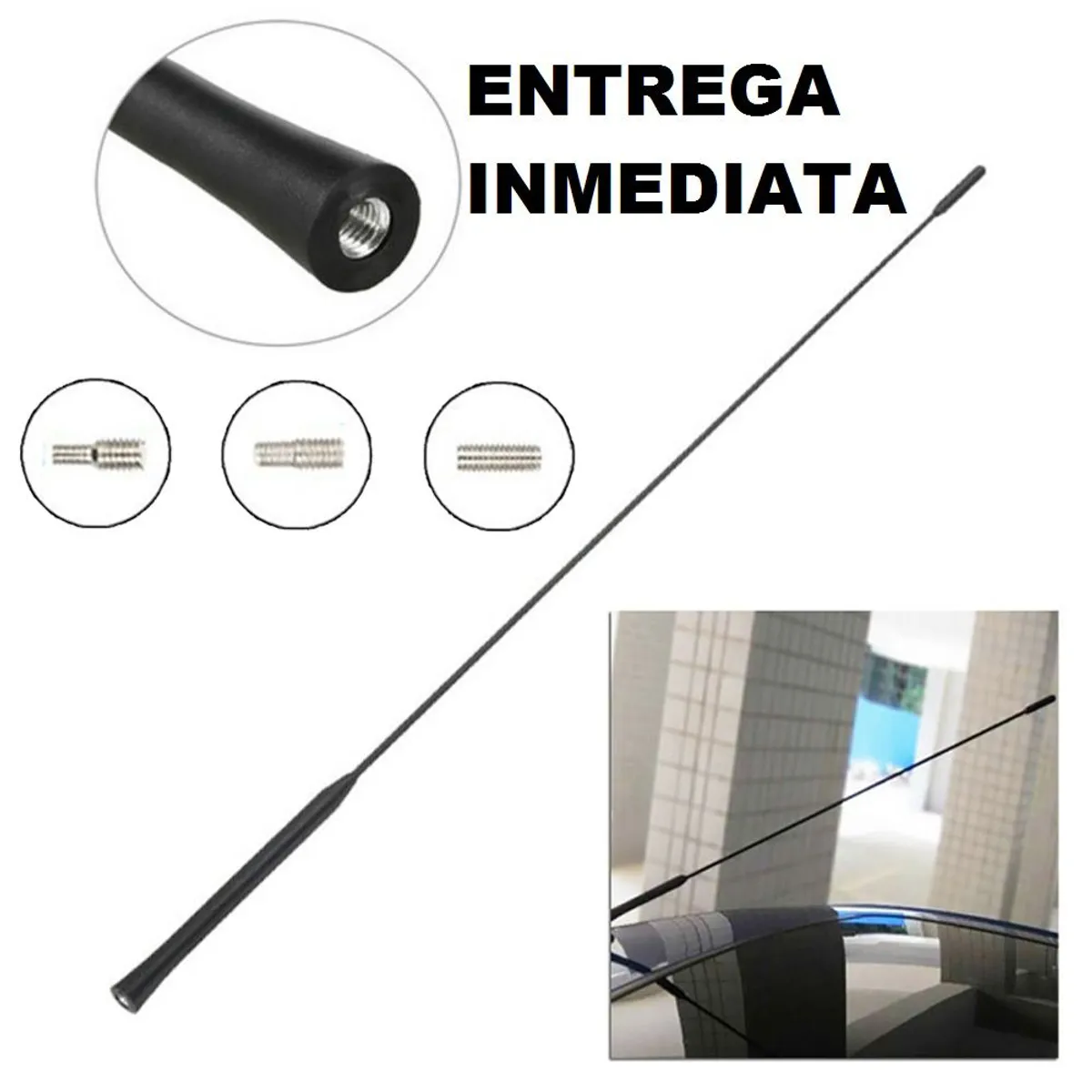 GENERICO - antena renault kwid de 22 pulgadas o 55 cms de largo