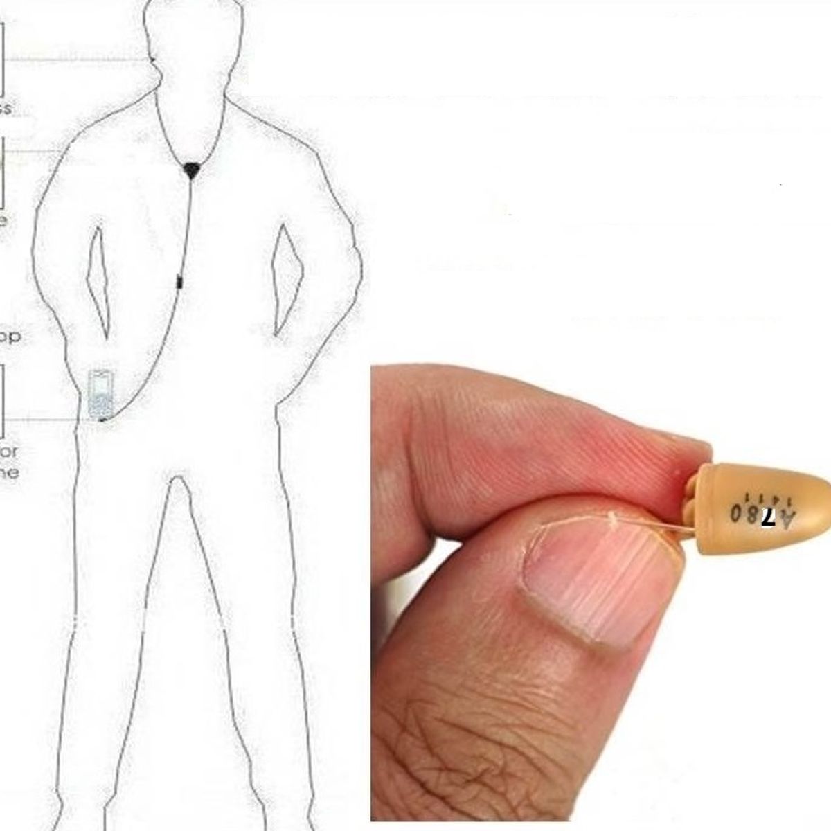 GENERICO - audifonos espia inhalambricos modelo A780