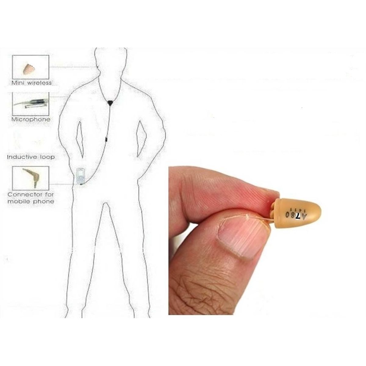 GENERICO - audifonos espia inhalambricos modelo A780