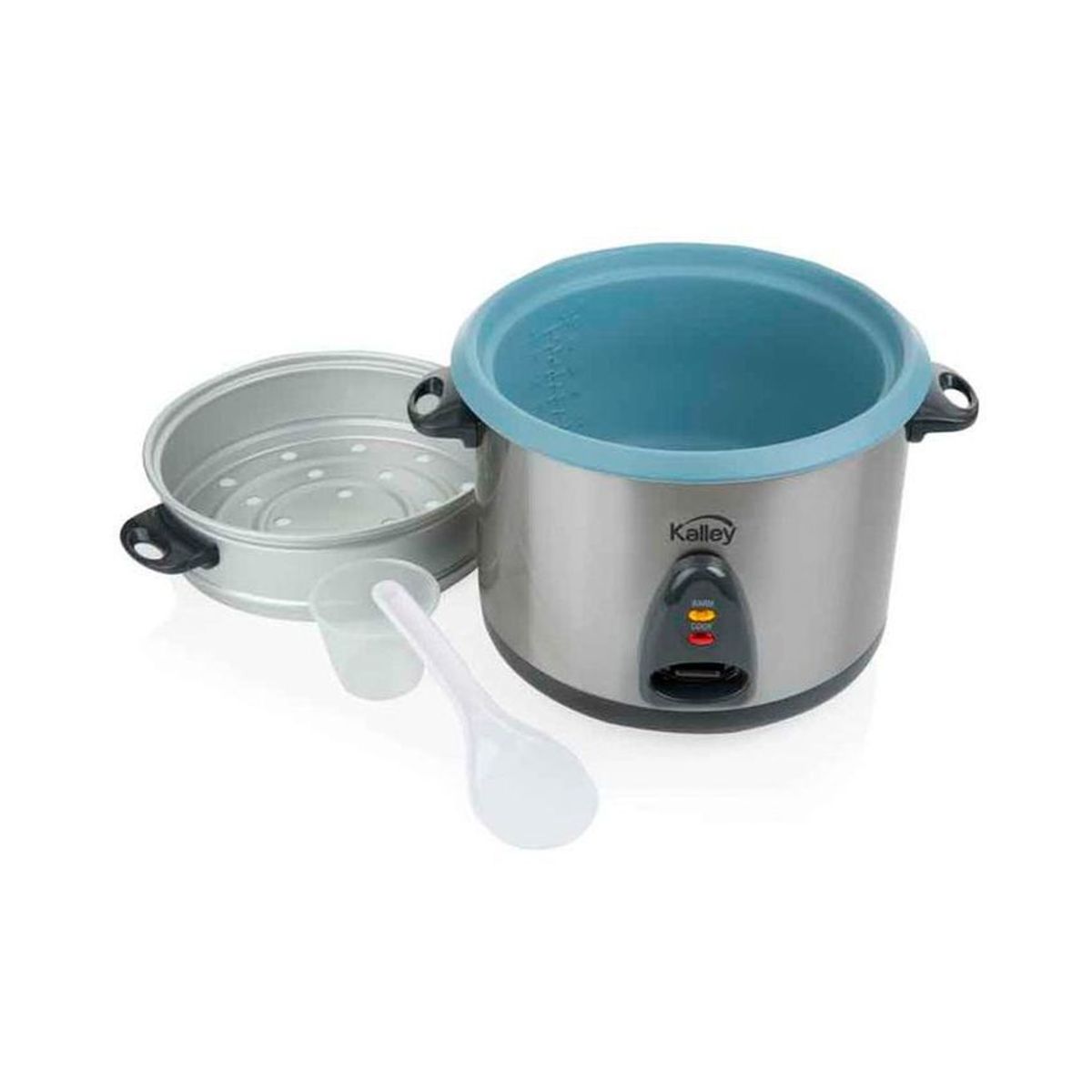 KALLEY - Olla arrocera kalley 10 tazas k-rcs18 con vaporera gris