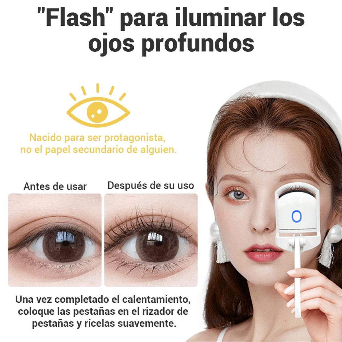 CARER SPARK - Encrespador Pestaña Eléctrico Herramienta De Maquillaje