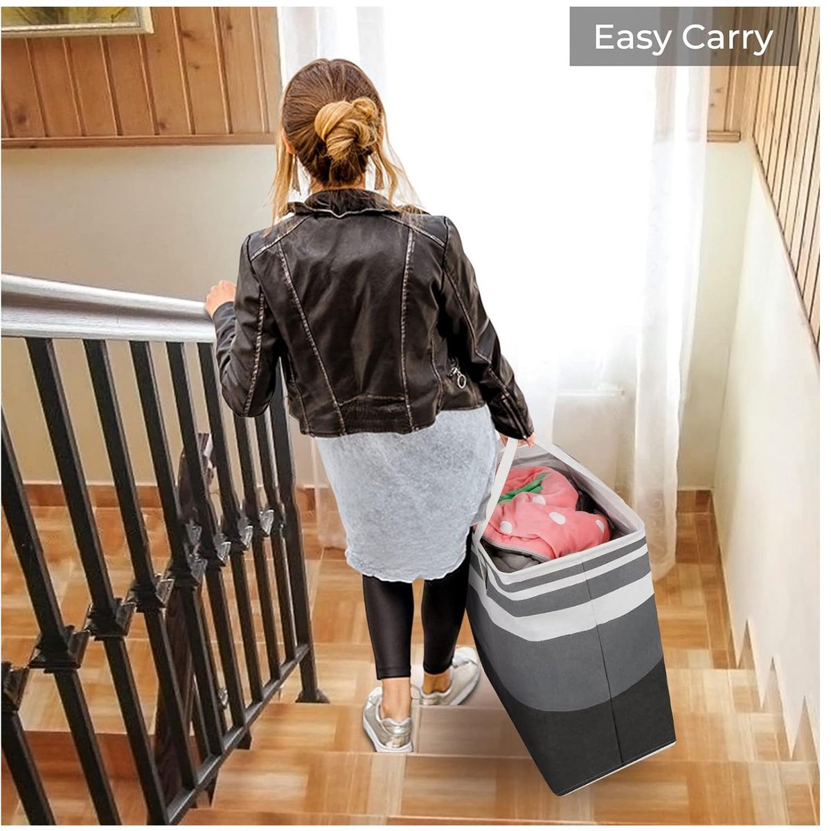ONE PIXEL - Cesta Grande Para Lavanderia x Unidad  Impermeable 75litros