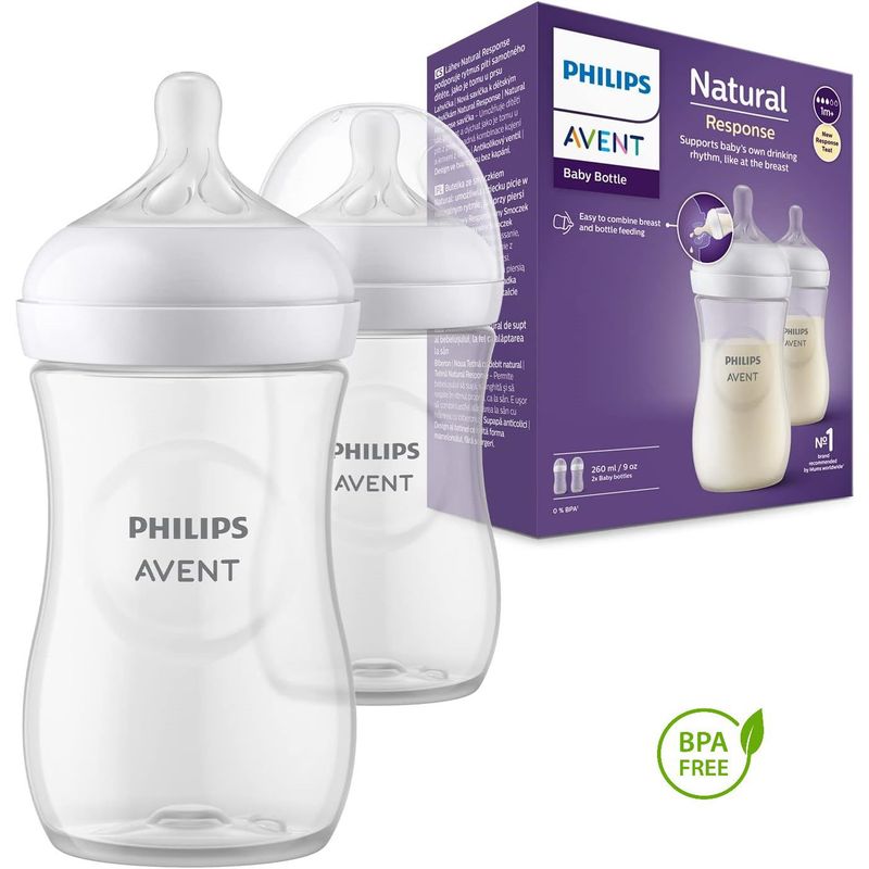AVENT - Set De Teteros X2 Avent Natural Response 9 Oz SCY903/02