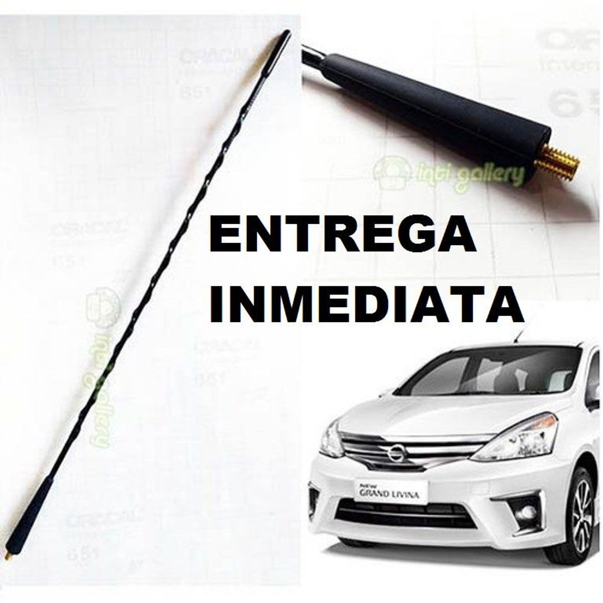 GENERICO - antena nissan march de 11 pulgadas o 28 cms de largo