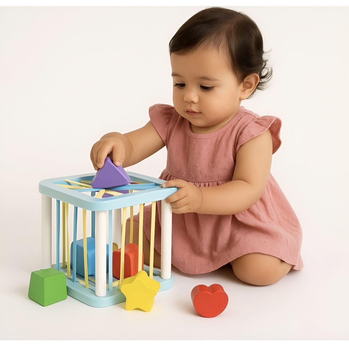 GENERICO - Cubo Sensorial Bebes  Figuras Geometricas Aprendizaje