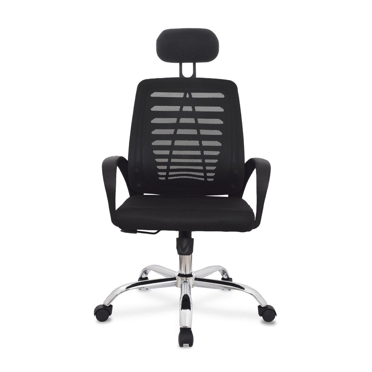 BONNO - Silla Oficina Con Cabecero Loto Negro Bonno