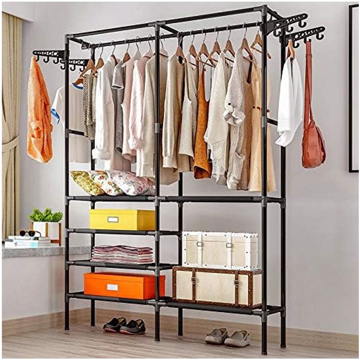 ONE PIXEL - Estante Para Ropa Organizador Zapatero Y Perchero Almacenaje