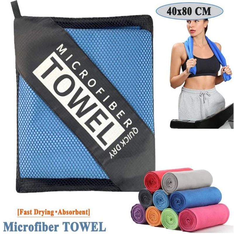 ONE PIXEL - Toalla Microfibra Deportiva Set De 2 (120x60 +80x30) ONE PIXEL
