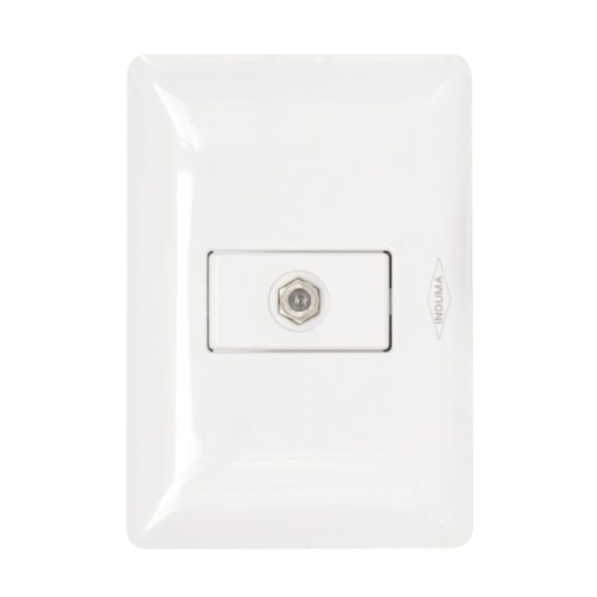 GENERICO - Toma de cable coaxial Induma Blanco ML118 x2 Unidades