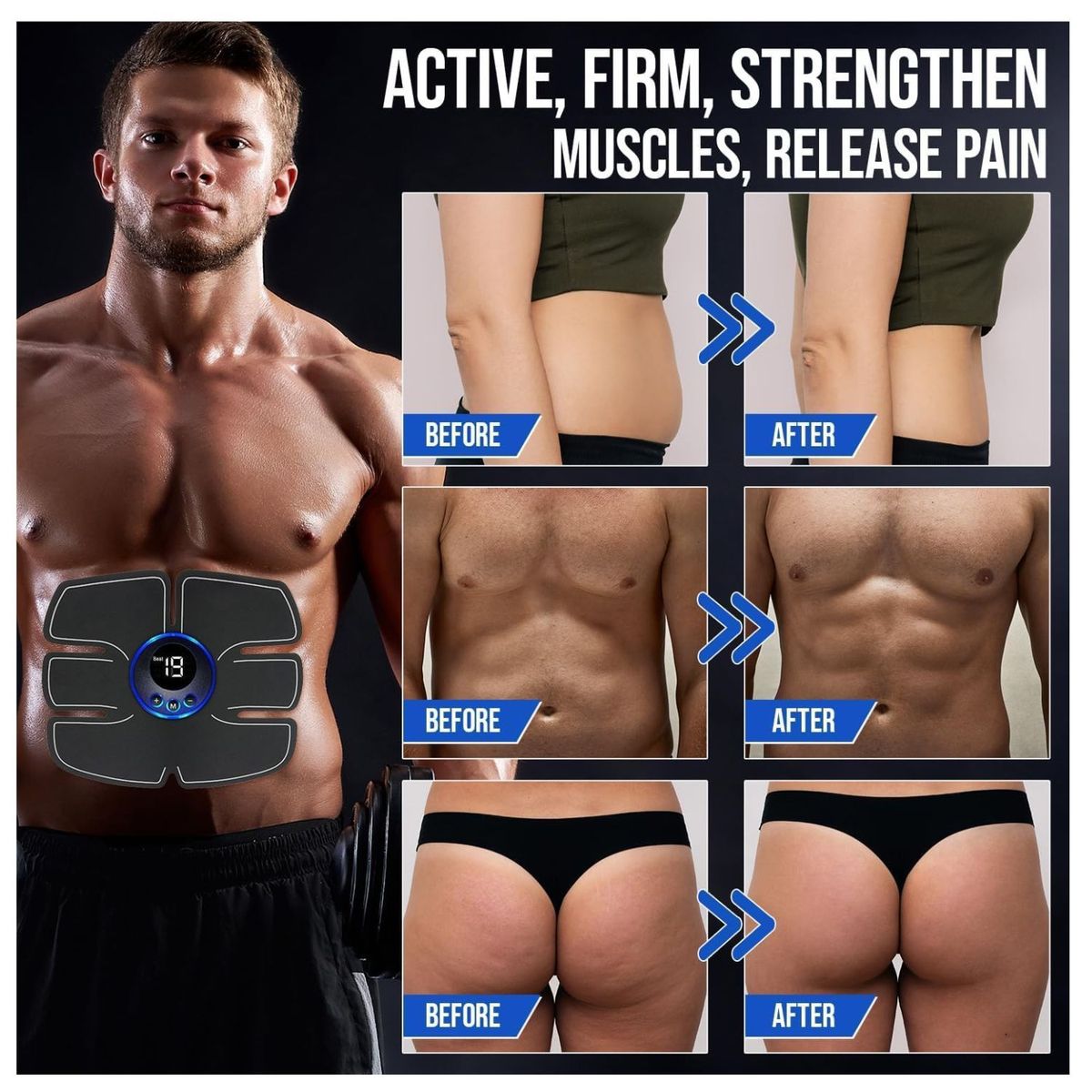 GENERICO - Masajeador  Muscular Moldeador Corporal 3 En 1