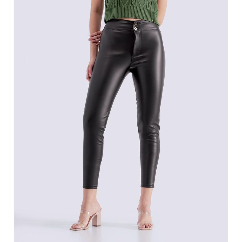 DEREK - Pantalon Para Mujer En Cuerina Skinny Derek