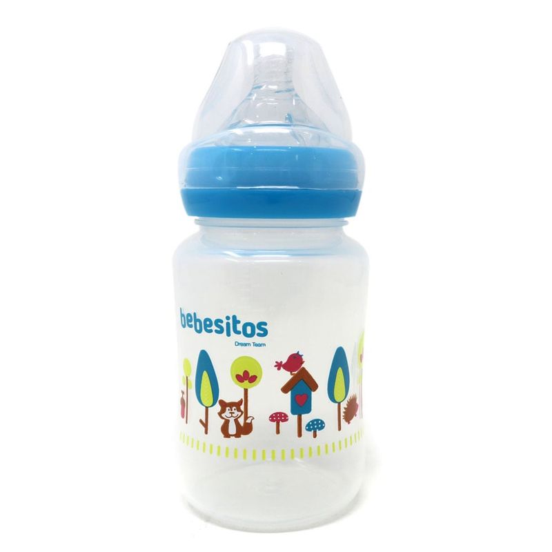 BEBESITOS - Biberón 8 onzas boca ancha, tetero Bebesitos
