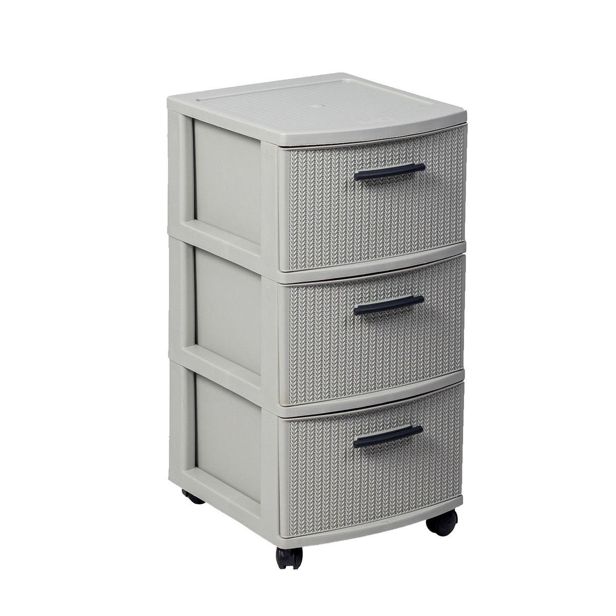 PLASTICOS MQ - Cajonero Organizador 3 Niveles Mocca Tipo Crochet Multiusos Mq