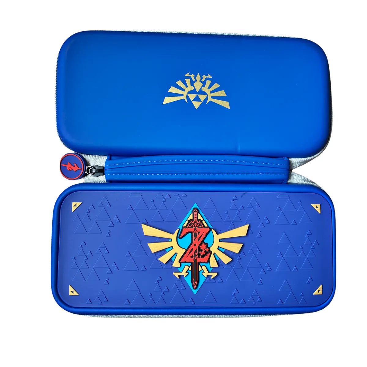 GENERICO - Estuche Edicion Azul + Vidrio + 2 Grips Para Switch Oled