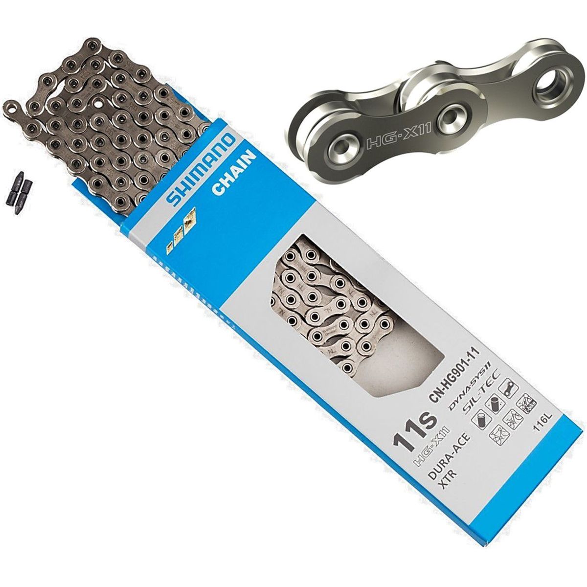 SHIMANO - Cadenilla Shimano Xtr Dura Ace Hg901 11 V Cadena Bicicleta