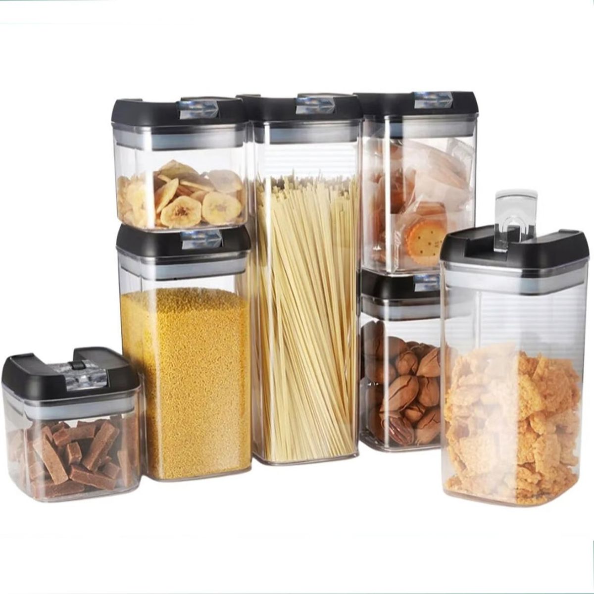 ONE PIXEL - Set De Recipientes Contenedores Para Alimentos X7 Piezas.