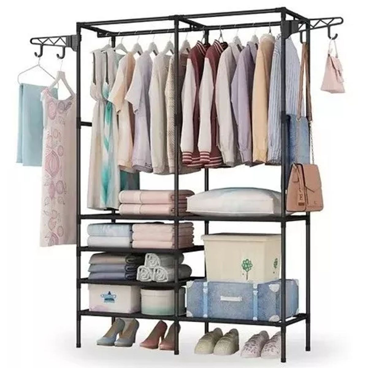 ONE PIXEL - Perchero De Piso Para Organizador Ropa Rack Colgador Closet