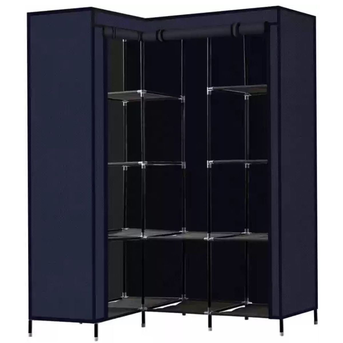 GENERICO - Closet Esquinero Organizador De Ropa 8 Estantes 88l88