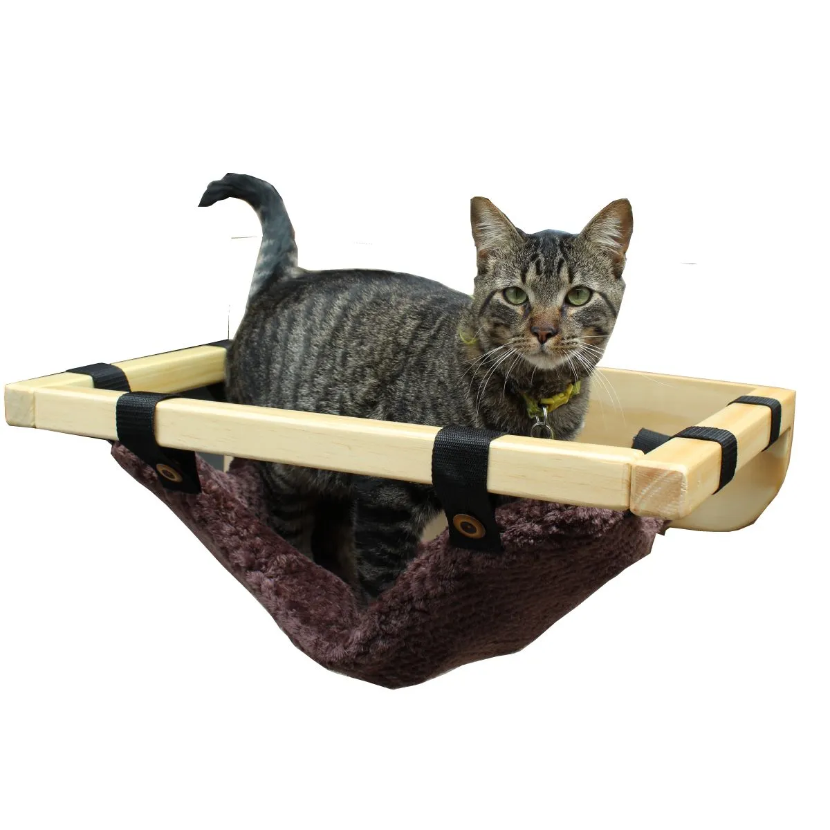 WOOD PETS - CAMA HAMACA GATOS EN PINO PARA PARED