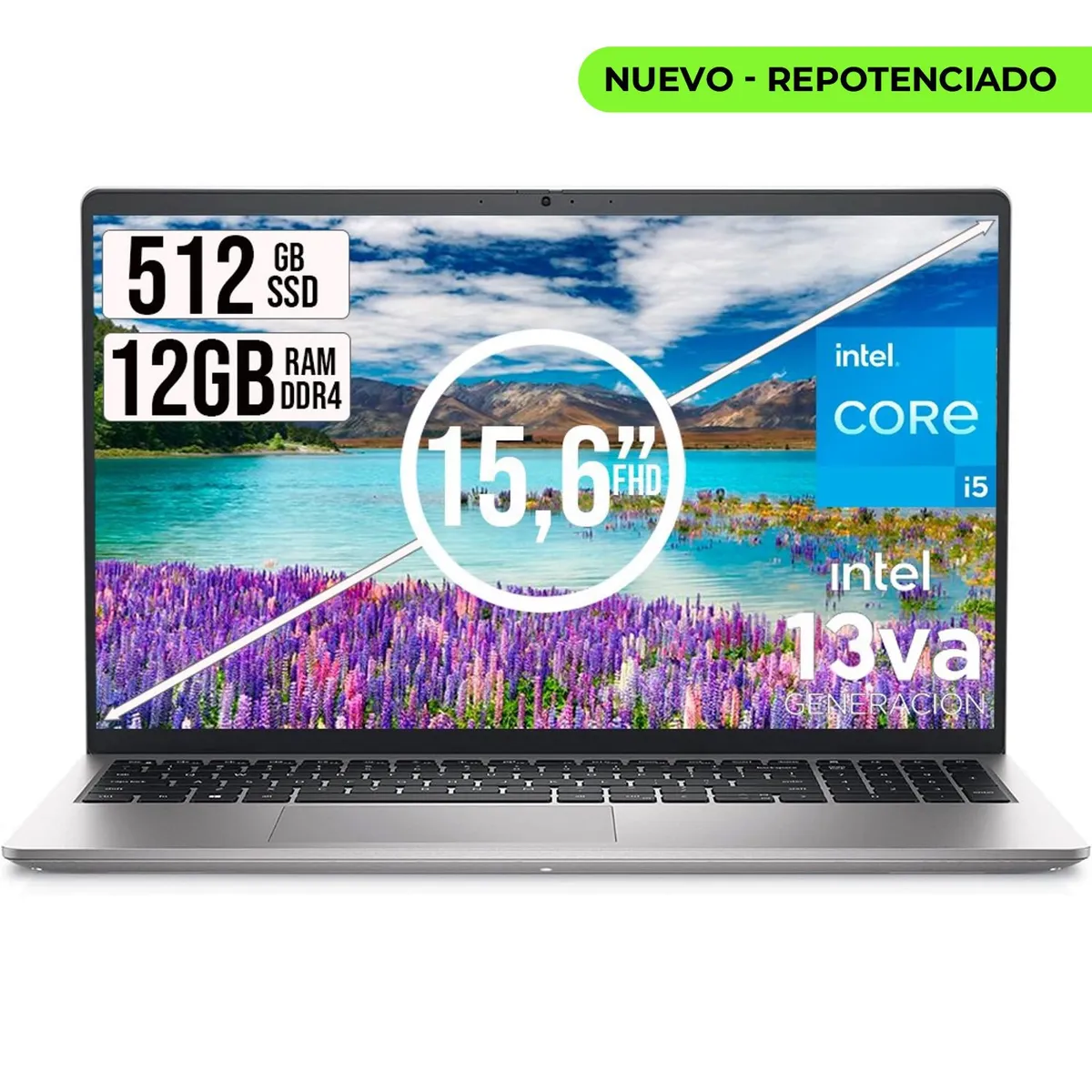 DELL - Portátil Dell 15.6” FHD Intel Core i5 13ª Gen 12GB RAM 512GB SSD Plata