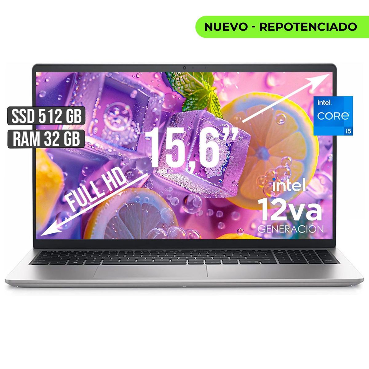 DELL - Portátil Dell 15.6” FHD Intel Core i5 13ª Gen 32GB RAM 512GB SSD Plata
