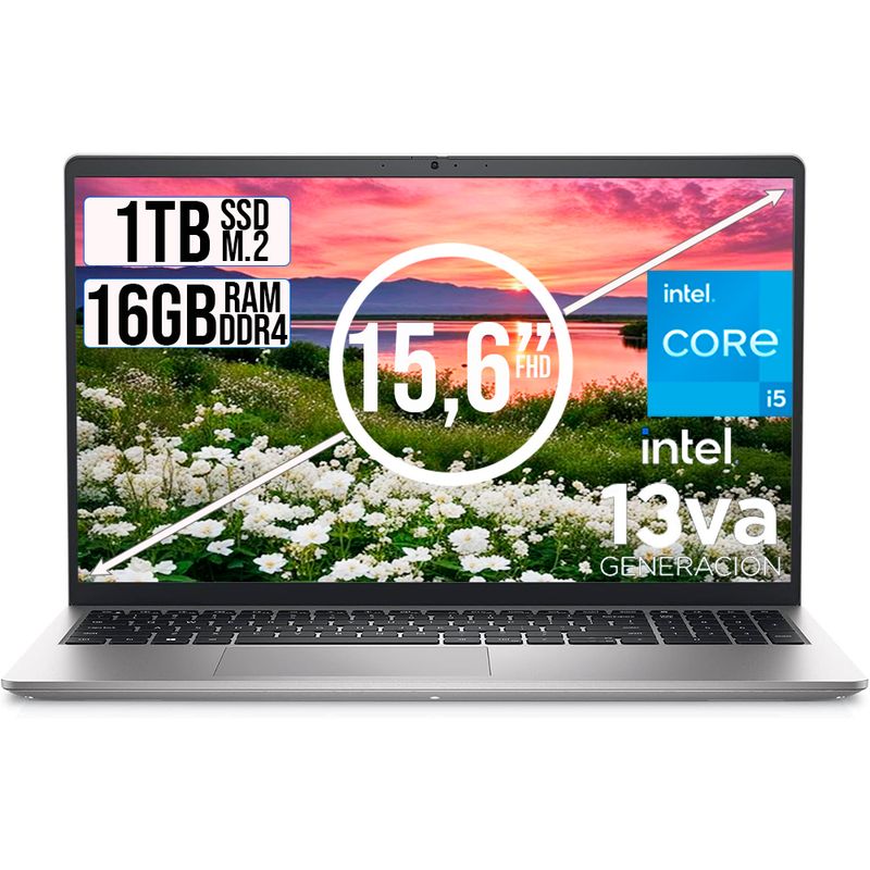 DELL - PORTATIL DELL INSPIRON INTEL CORE I5-1334U SSD 1TB RAM 16GB LED 15,6 FULL HD