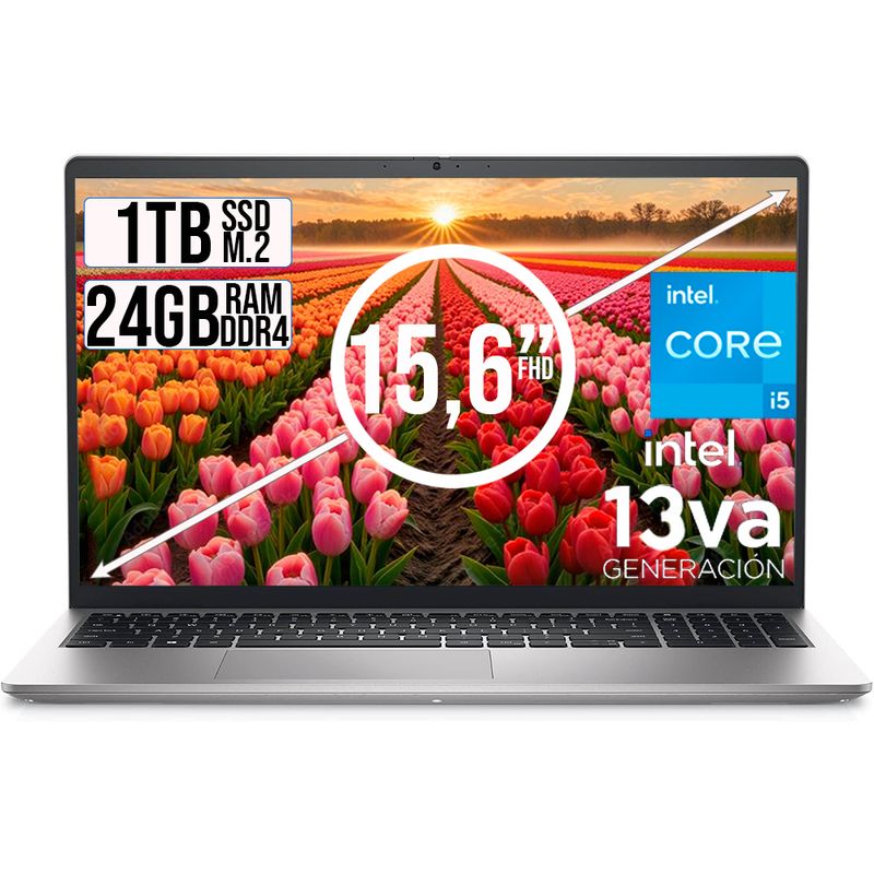 DELL - PORTATIL DELL INSPIRON INTEL CORE I5-1334U SSD 1TB RAM 24GB LED 15,6 FULL HD