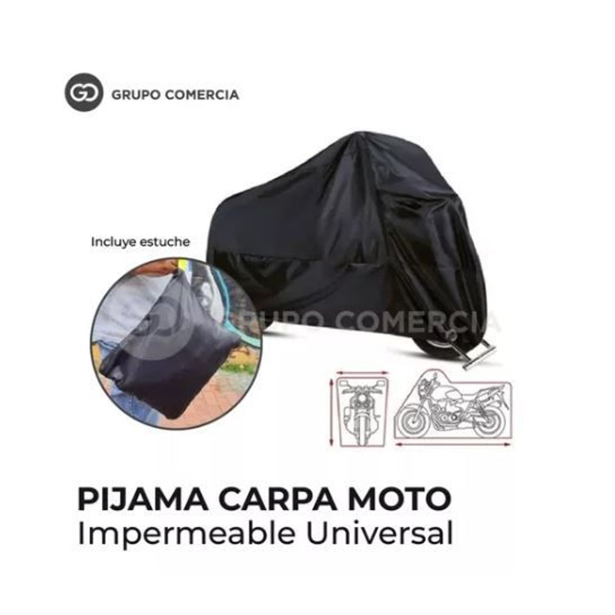 SHEAFFER - Pijama Carpa Moto Impermeable Universal Con Estuche Liviana