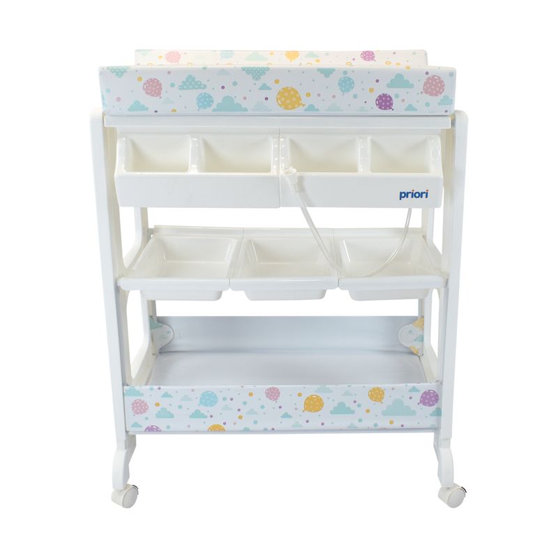 PRIORI - Bañera Bebe Fresh Globos con Cambiador Priori