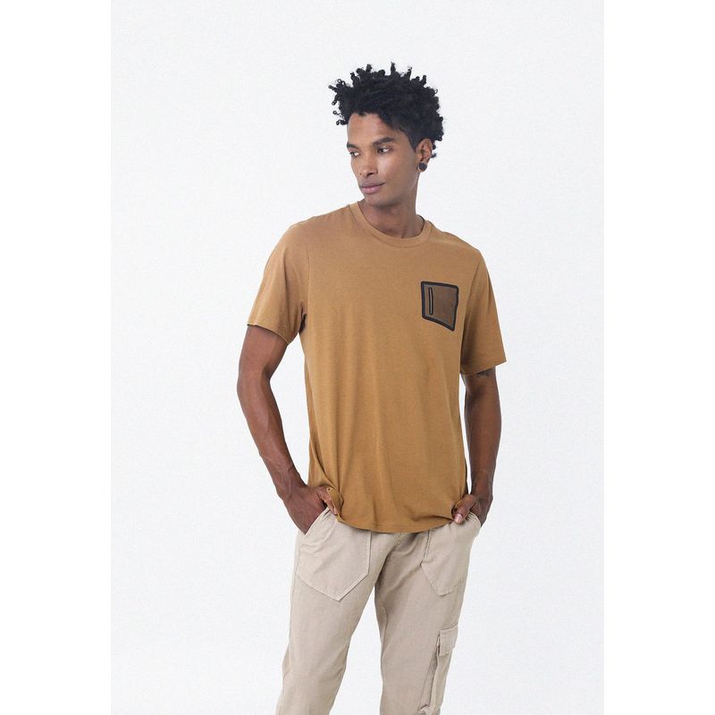 BELIFE - Camiseta Café Con Estampado En Espalda Para Hombre Belife