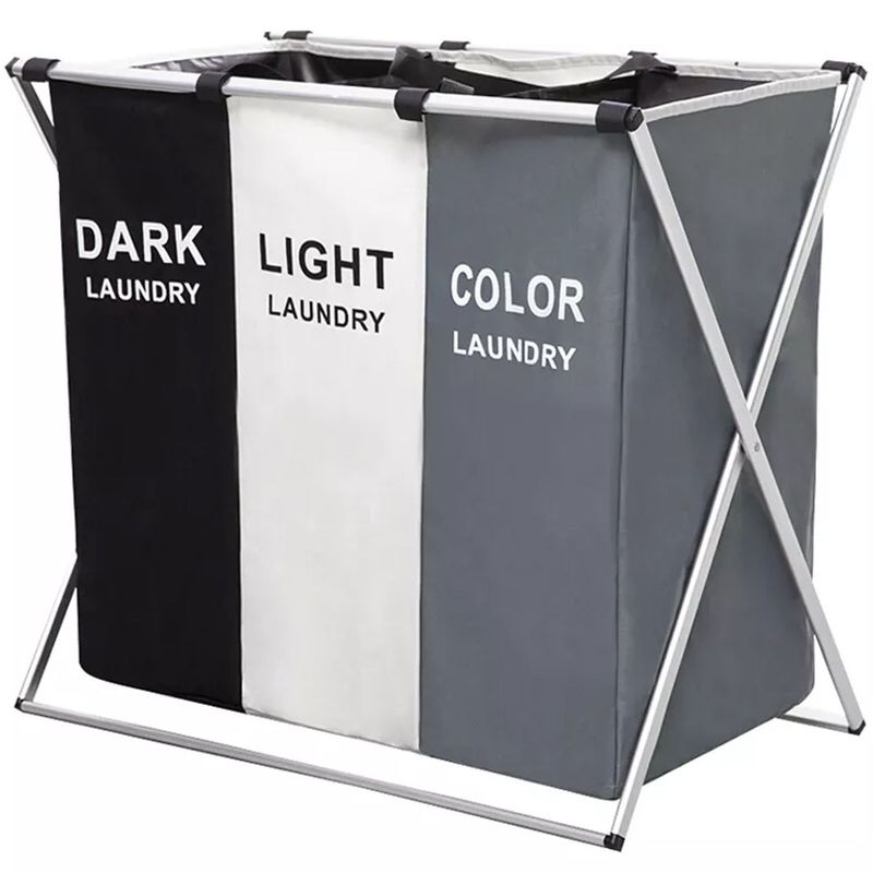 ONE PIXEL - Organizador De Ropa Cesta Plegable 3 Espacios